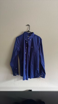 Blue Cowboy Dress shirt men Size L