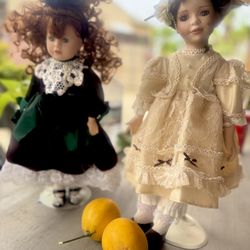 Limited Edition Victorian Collection Genuine Porcelain 16" Dolls