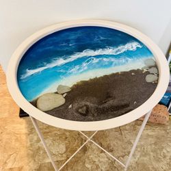 Beach Themed Tray Side table