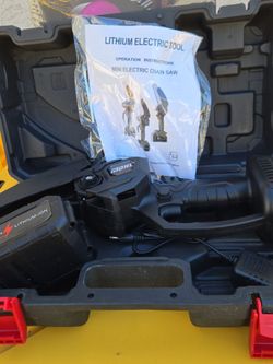 Mini Cordless Electric Chainsaw with Lithium-Ion Battery
