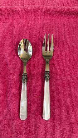 EME 18/10 pearl handle fork/spoon