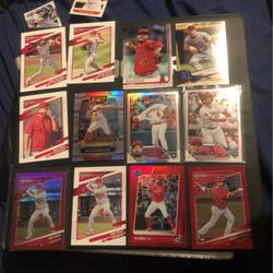 Los Angeles Angels Baseball Cards Mike Trout Red Foil And Image Variation! All Mint Condition!