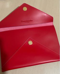Elizabeth Arden - red envelope clutch purse