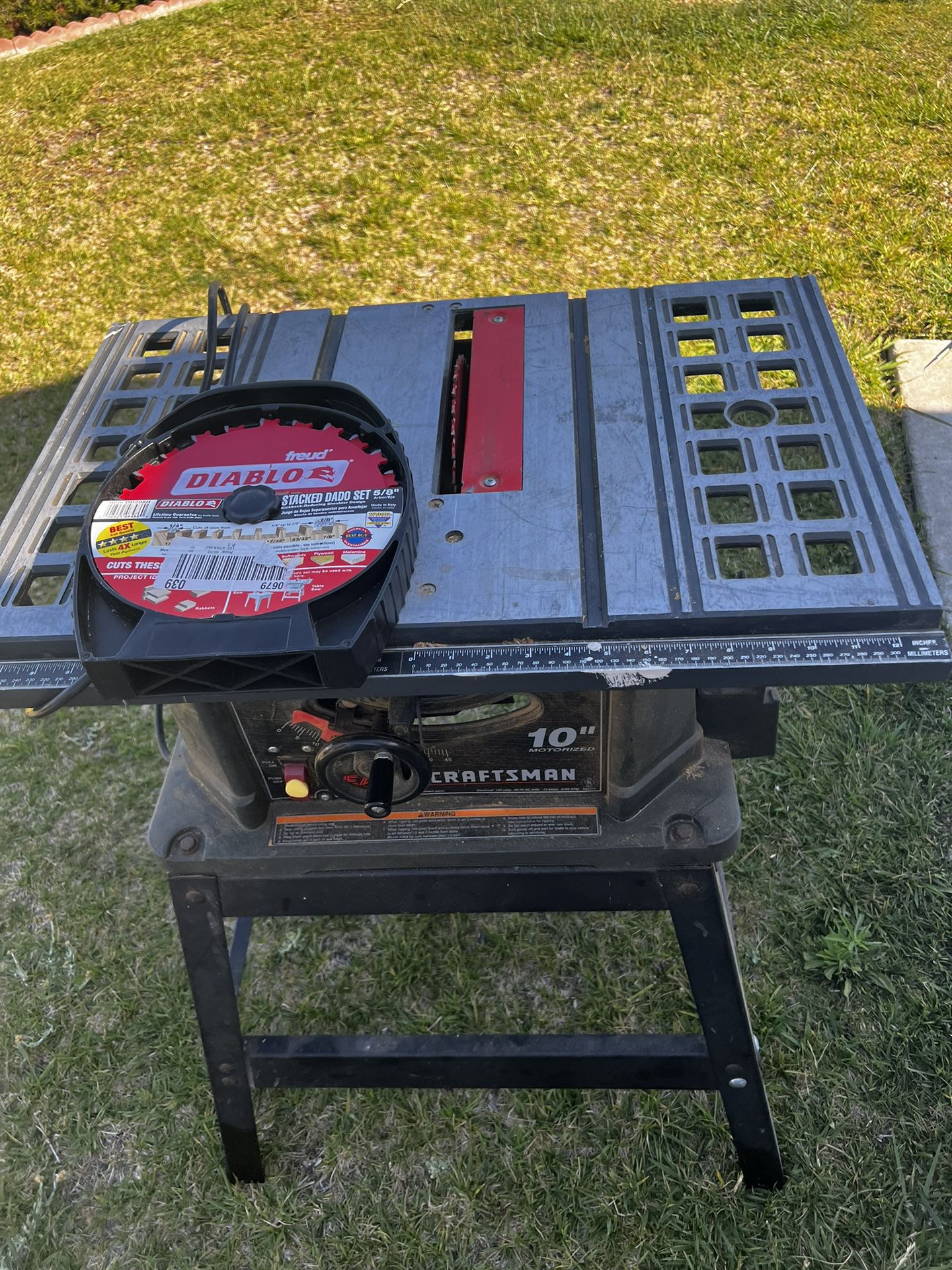 10” Table Saw with new Blade And Unused Dado Blade