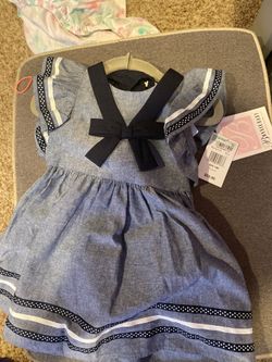 blue baby dress never worn still tagged (Bonnie Jean) 18 month