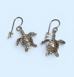 NEW Sterling Silver Sea Turtle Earrings