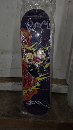 Bam Vs Steve-O Signed Skate Board