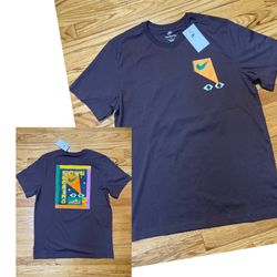 Nike NSW T-Shirt Brown SOLE SEEKER Artist Tee Jeffrey Sincich Men’s sz M new! 