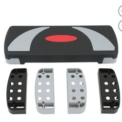30'' Adjustable Workout Aerobic Step Platform W/4 Risers 4’’- 6’’- 8’’, Exercise Stepper Non-Slip Surface