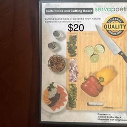 Knife Block and Cutting Board