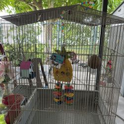 Jaula De Pájaro Con juguete Nuevo Incluido 