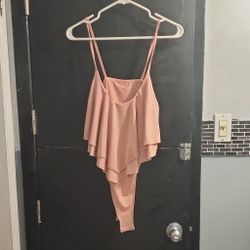 New Shein Peach Onsies Body Suit