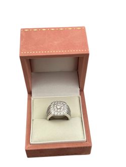 S925 silver plated CZ ring