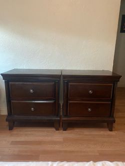 ashley furniture dark brown nightstands