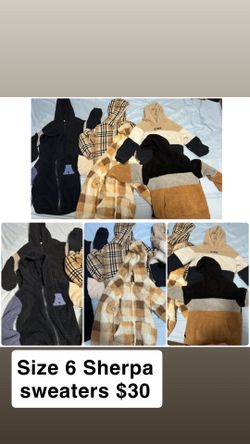 Size 6 Sherpa sweaters