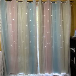 Pastel Black Out Curtains 