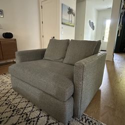 Grey Crate and Barrel Love Seat