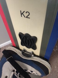 K2 El Dorado 156 Snowboard With Click And Bindings Size 11 Boots 