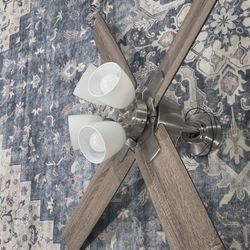 54" Ceiling Fan Color Brushed Nickel