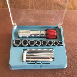 Vintage Shelton Socketool Travel Socket Tool Kit With Case.  (This Thing Is In Fantastic Condition)