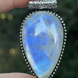 925 Silver Overlay Moonstone Pendant 