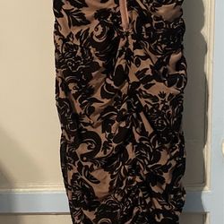 Brown and black dress