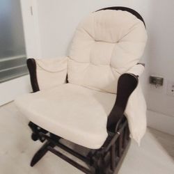 Rocking Wooden Chair with Removalble Cushion
