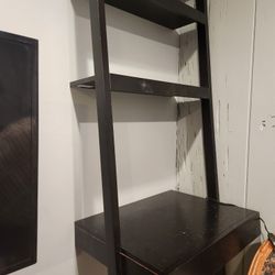 Leaning WOOD DESK WITH DRAWER