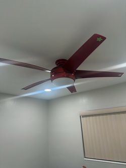 52 inch blade fan  red