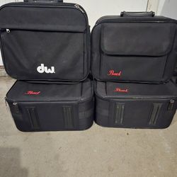  3 Pearl Bass Drum Pedel Case 1 DW Drum case