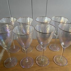 ✨ Anthropologie Iridescent Drinkware Set – 24 Pieces 