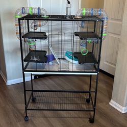 Hamster cage,Black Cage,Big Hamster cage