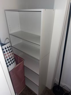 White 5-Shelves Bookcase
