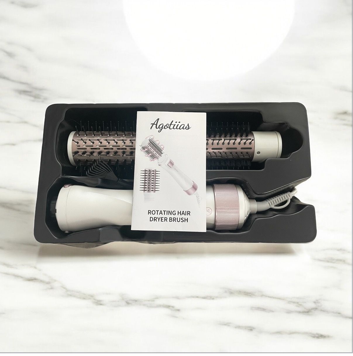 Rotating Barrel Hair Dryer Brush Spinning