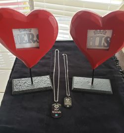 Couple's Dog tag set Her Weirdo❤❤His Crazy