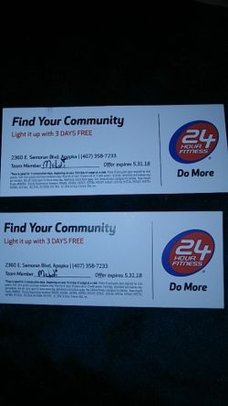 24 hour fitness 3 days free