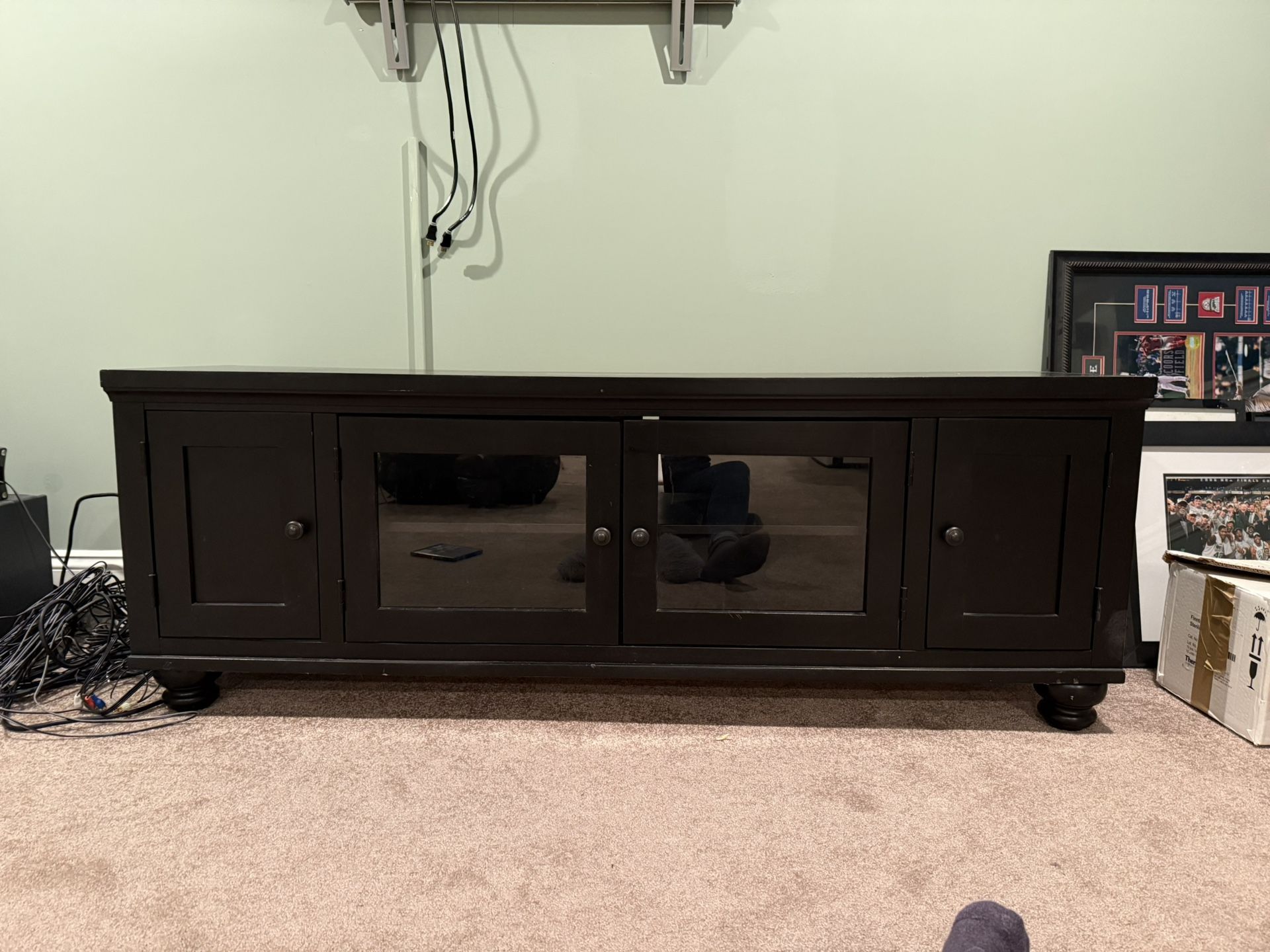 Black Wooden Entertainment Center