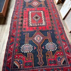 Antique Handmade Rug 123 X 59