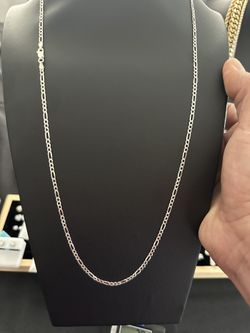 Silver Figaro chain