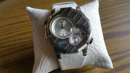 Relic dual time shop men's watch