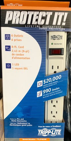 Tripp-Lite Surge Protector/6 Outlet Power Strip, NEW!
