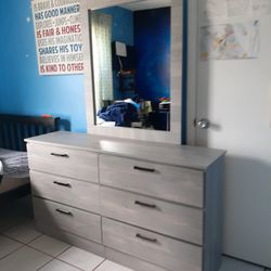 NEW DOUBLE DRESSER- With MIRROR--ASSEMBLED