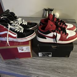 Nike Low Dunks & Vans Sk8-Hi Skate Sneakers Both Size 6