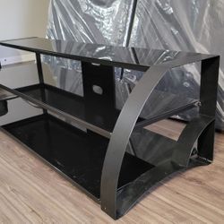 Tv Stand With Glass Shelves