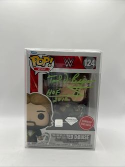 Ted DiBiase signed Million Dollar Man Ted DiBiase WWE Funk Pop #124 with HOF