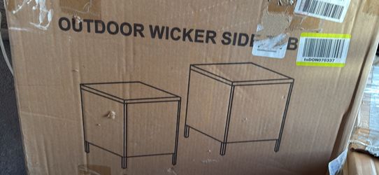 Outdoor Wicker Side Table