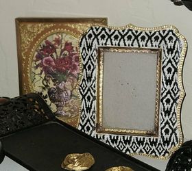 X2 VINTAGE GOLD GILT ITALIAN FLORAL FLOWER ROSE BOUQUET BRASS FRAME PICTURE ART DECOR