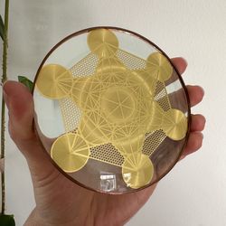 Metatron’s Cube 18K Gold Pleiadian Healing Technology Disc