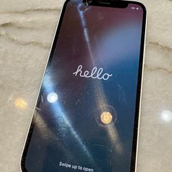 Phone 12 Mini 256GB (White) READ DESCRIPTION Water Damage / Partially Working