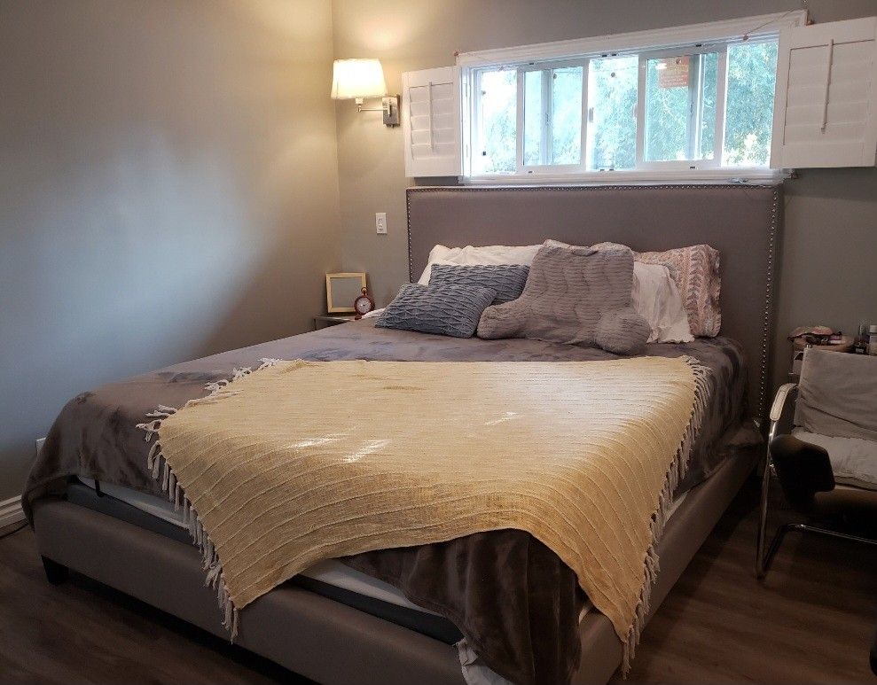 King Size BED with Purple Matress
